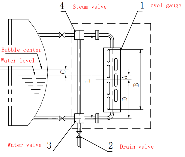 B69H boiler high pressure water level gauge level gauge