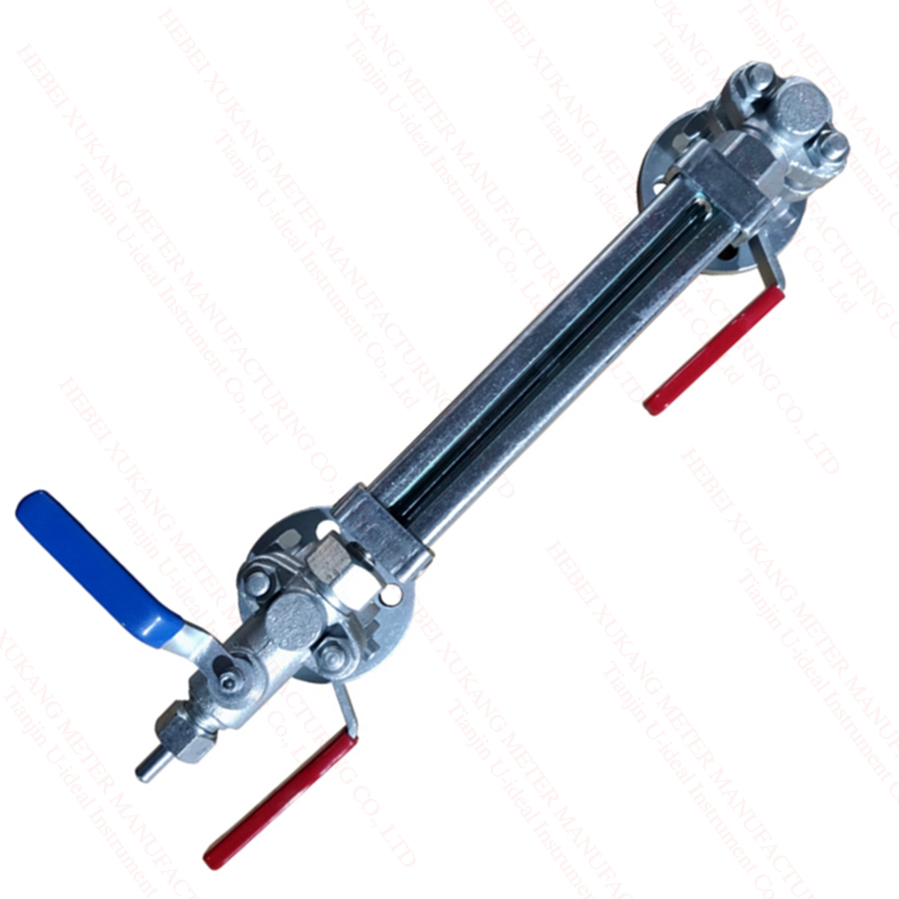 Quick opening type glass plate level gauge