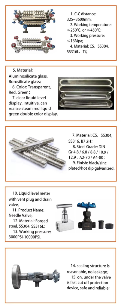 Manual Control Reflex & Transparent Flat Glass Liquid Level Gauges