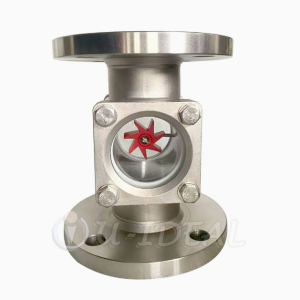 Sight-Glass-Fitting-Flanged-Sight-Flow-Indicator-with-Eccentric-Impeller